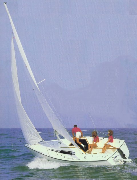 Hunter 23 sailboat under sail