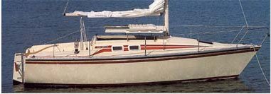 Hunter 255 sailboat under sail