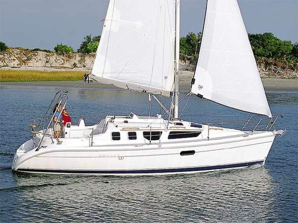 Hunter 320 sailboat under sail