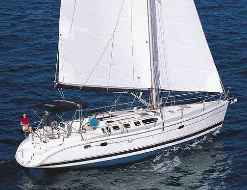 Hunter 460 sailboat under sail