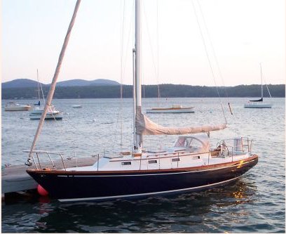 Intrepid 35 sailboat under sail