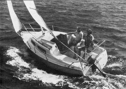 Investigator 563 sailboat under sail