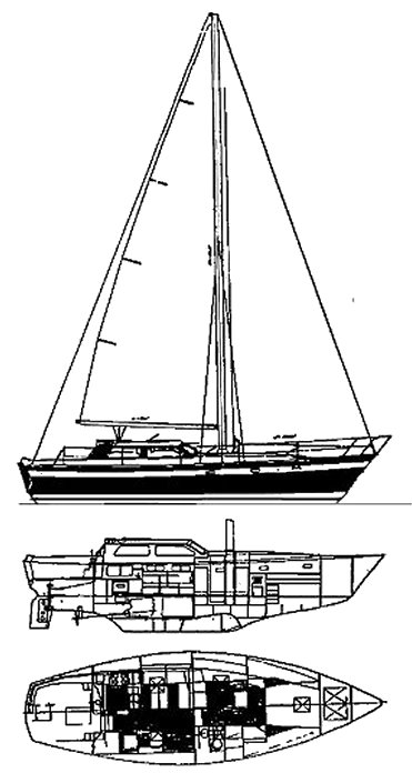 Irwin avanti 42 sailboat under sail