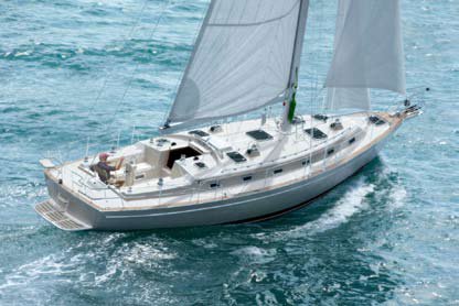 Island packet 460490 sailboat under sail