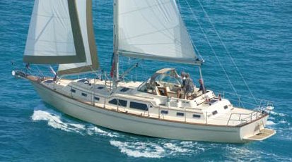 Island packet 465495 sailboat under sail