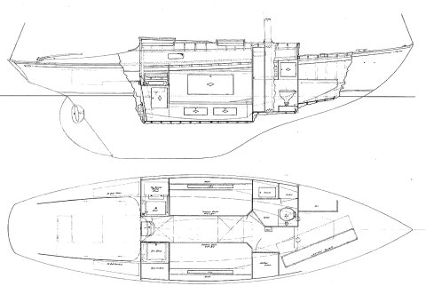 Islander 30 hinckley 1940 sailboat under sail
