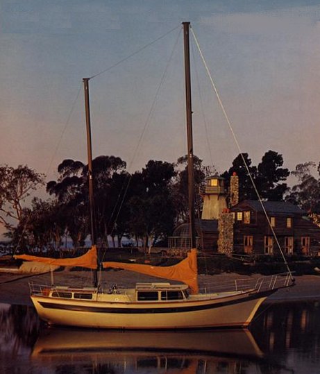 Freeport 41 islander sailboat under sail