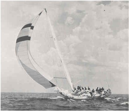 Islander 55 sailboat under sail