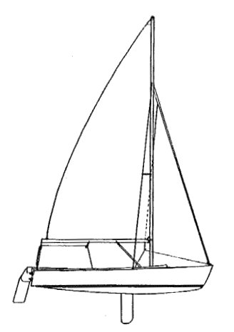 Islands 17 sailboat under sail