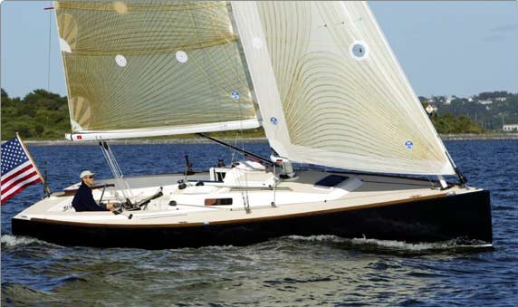 J100 sailboat under sail