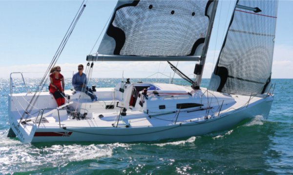 J11s sailboat under sail