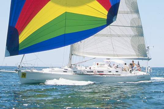 J160 sailboat under sail