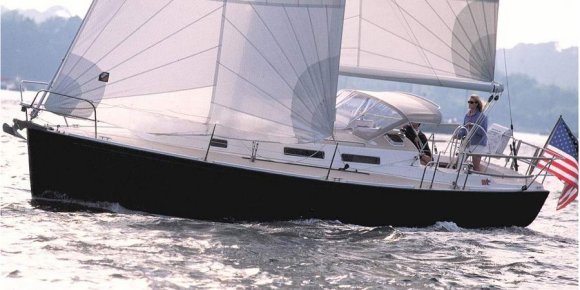 J32 sailboat under sail