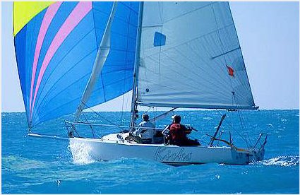 J80 sailboat under sail