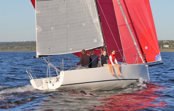 J88 sailboat under sail