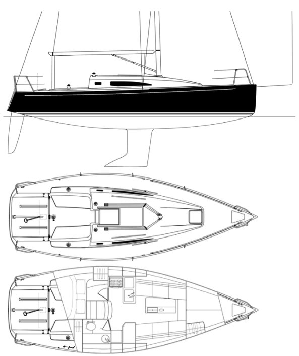 J97e sailboat under sail