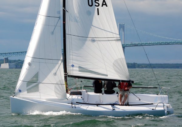 J70 sailboat under sail