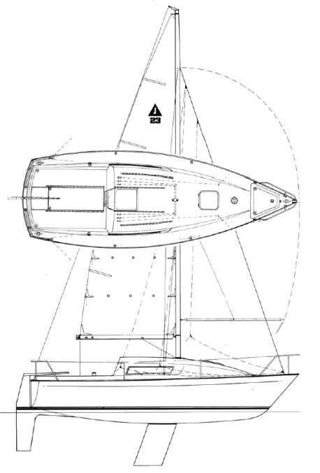Jaguar 23 sailboat under sail