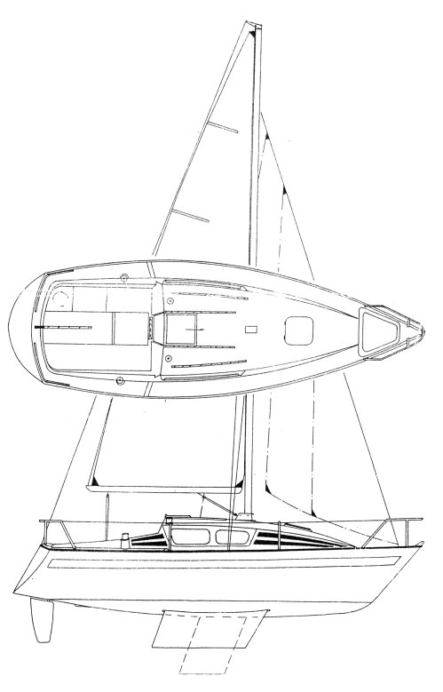 Jaguar 24 sailboat under sail