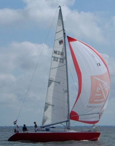 Jeanneau one design 35 sailboat under sail