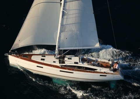 Jeanneau yachts 53 sailboat under sail