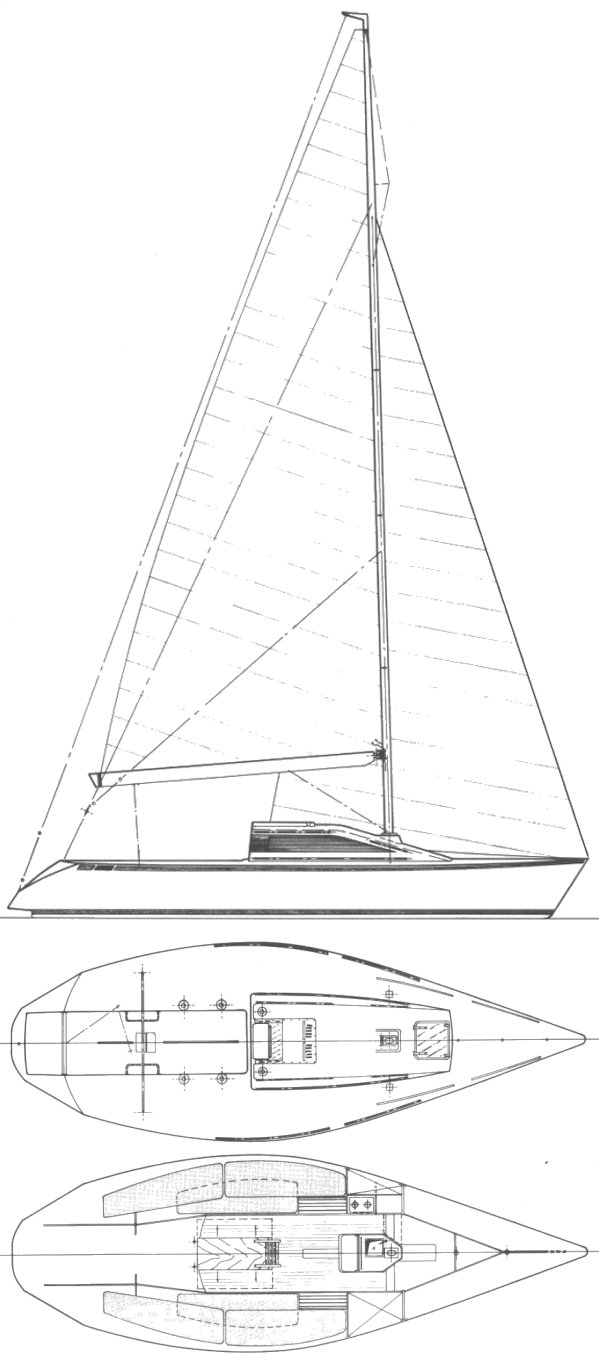 Sun fast 12 ton jeanneau sailboat under sail