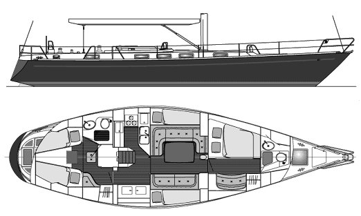 Jonmeri 482 sailboat under sail