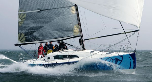 Jpk 110 sailboat under sail