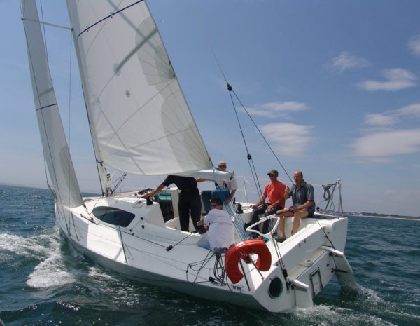 Jpk 960 sailboat under sail