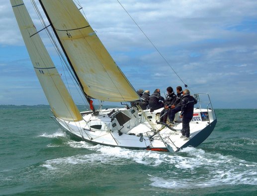 Jpk 998 sailboat under sail