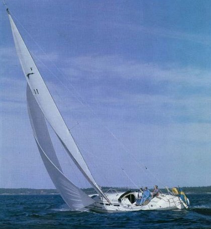 Jubilee 40 sailboat under sail