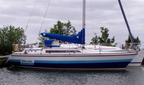 Jupiter 30 sailboat under sail