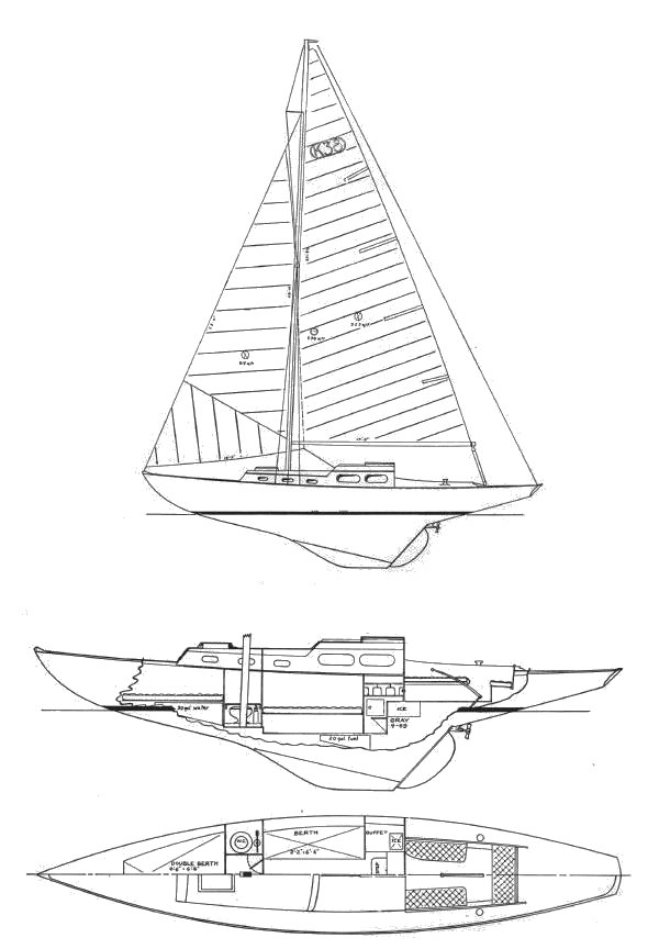 Kettenburg 38 sailboat under sail