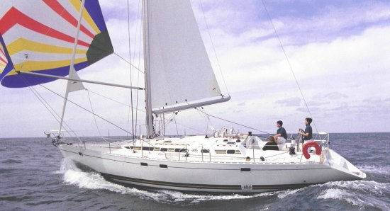 Elite 486 sailboat under sail