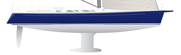 Luffe 40.20 sailboat under sail