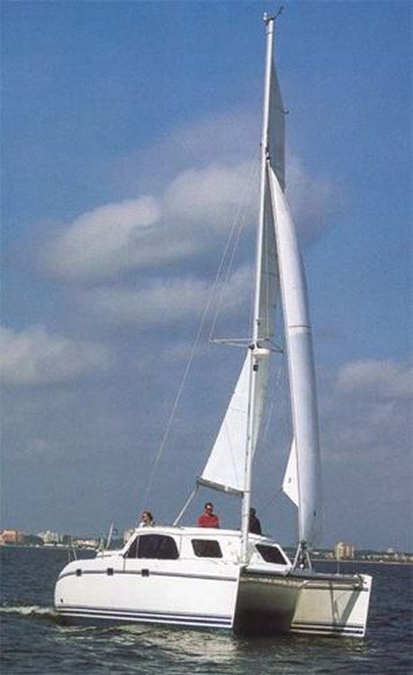 Lagoon 35 sailboat under sail