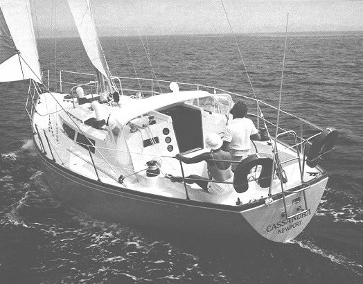 Landfall 38 cc sailboat under sail