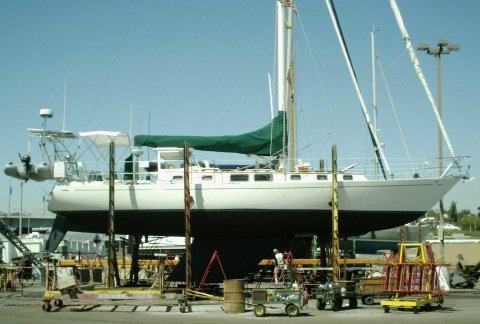 Lapworth 48 sailboat under sail