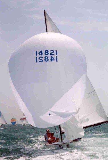Lightning sailboat under sail