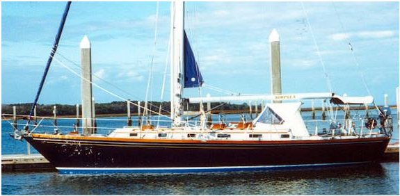 Little harbor 42 sailboat under sail