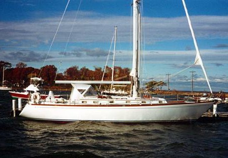 Little harbor 44 sailboat under sail