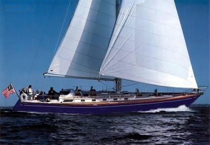 Little harbor 50 sailboat under sail