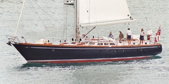 Little harbor 62 sailboat under sail