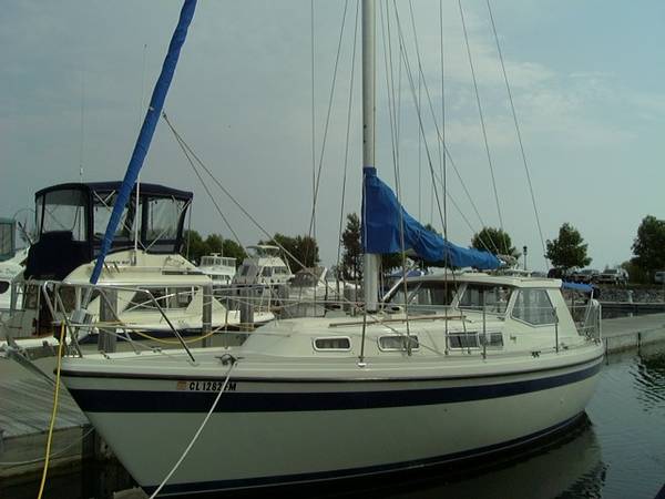 Lm 32 sailboat under sail