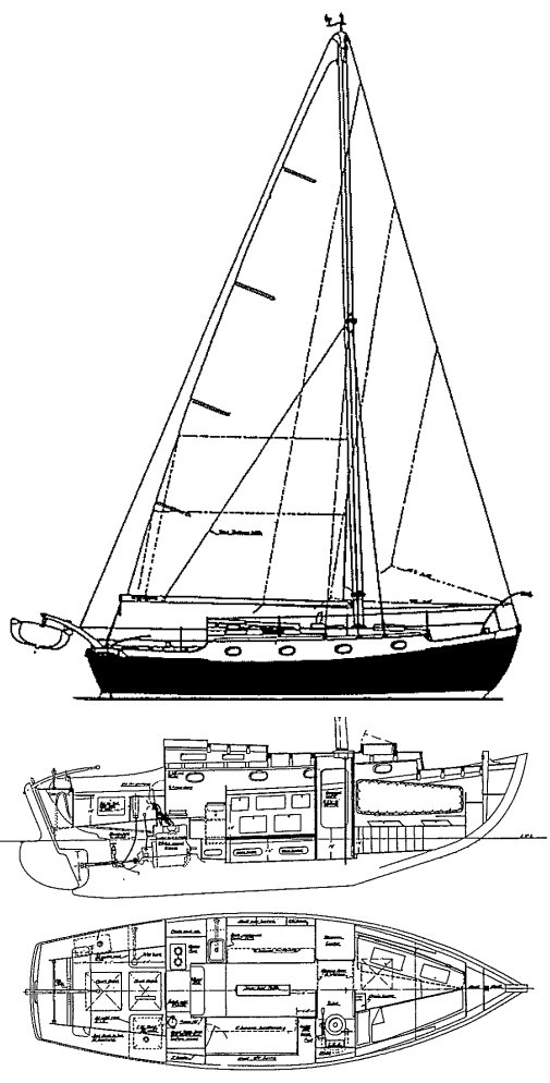 Lone gull ii sailboat under sail