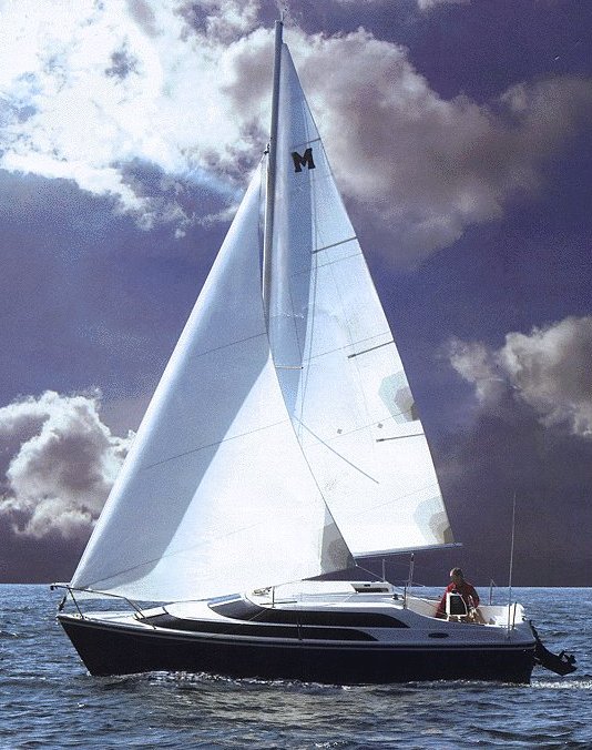 Macgregor 26m sailboat under sail