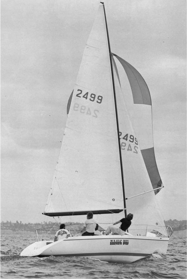 Whiting 14 ton magic bus sailboat under sail