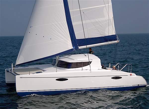 Mahe 36 sailboat under sail