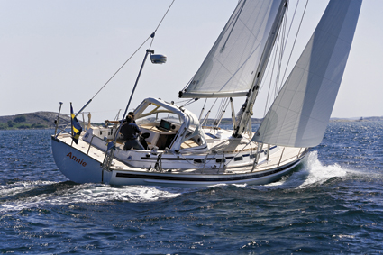 Malo 40 sailboat under sail