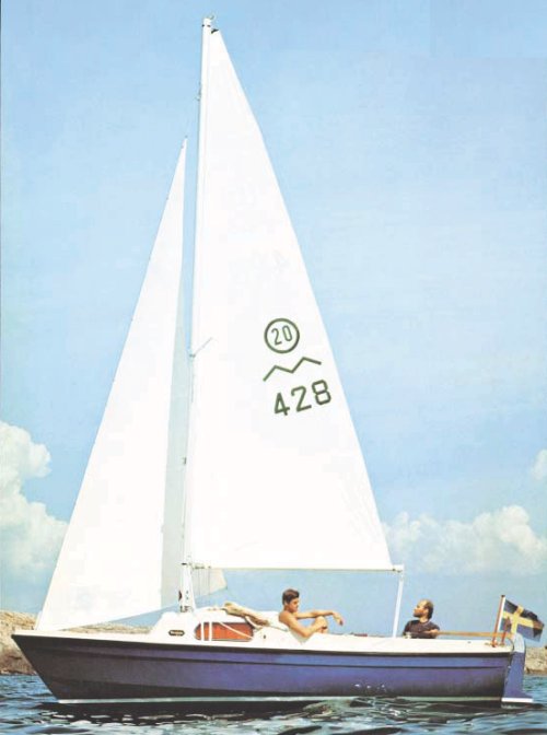 Marieholm ms 20 sailboat under sail
